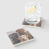 Labrador Retrievers Stenen Onderzetter (Zijkant)