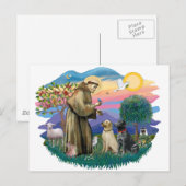 Labrador Retrievers (twee) Briefkaart (Voorkant / Achterkant)