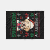 Labrador Retrievers Vrolijke Kerstmis Woofmas Dog  Fleece Deken (Voorkant (Horizontaal))