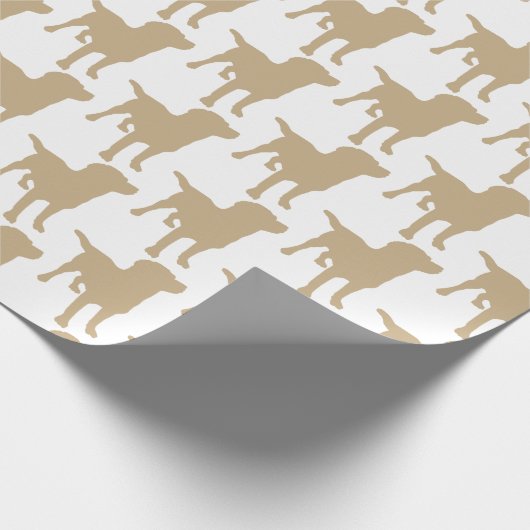 Labrador Retrievers Yellow Dog Pattern Cadeaupapier (Hoek)