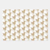 Labrador Retrievers Yellow Dog Pattern Inpakpapier Vel (Voorkant 3)