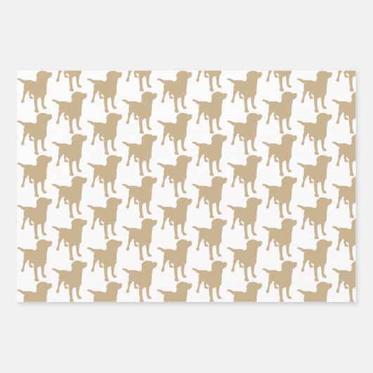 Labrador Retrievers Yellow Dog Pattern Inpakpapier Vel (Voorkant 3)