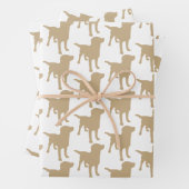 Labrador Retrievers Yellow Dog Pattern Inpakpapier Vel (In situ)