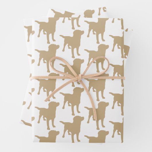 Labrador Retrievers Yellow Dog Pattern Inpakpapier Vel (In situ)
