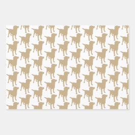 Labrador Retrievers Yellow Dog Pattern Inpakpapier Vel
