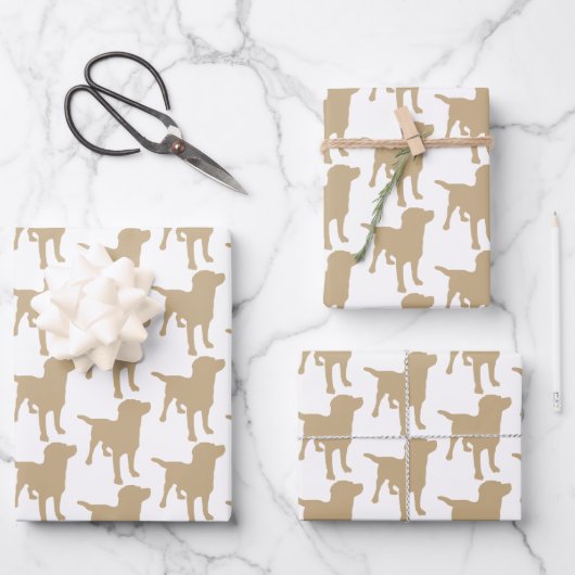 Labrador Retrievers Yellow Dog Pattern Inpakpapier Vel (Voorkant)