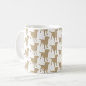 Labrador Retrievers Yellow Dog Pattern Koffiemok (Voorkant links)