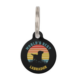 Labrador Retro Sunset Personalized Huisdierpenning