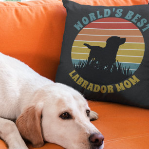 Labrador Retro Sunset Personalized Kussen