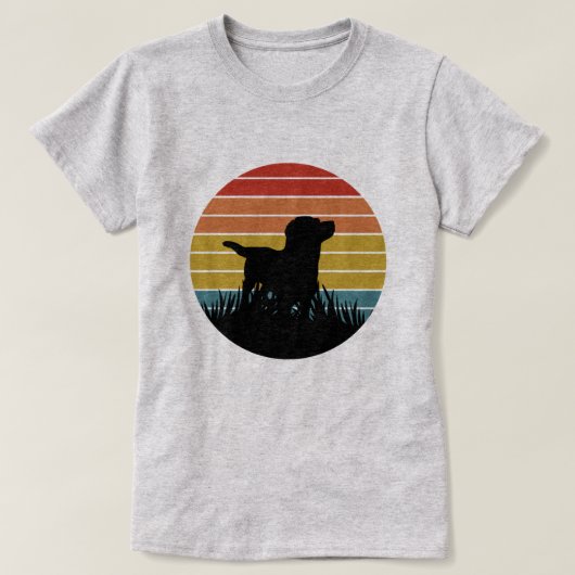 Labrador Retro Sunset T-shirt (Design voorkant)