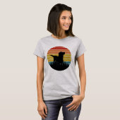 Labrador Retro Sunset T-shirt (Voorkant volledig)
