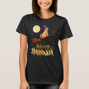 Labrador rijdt Heks Shotgun Labrador Hond Hallowee T-shirt