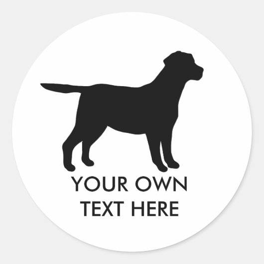 Labrador Ronde Sticker (Voorkant)