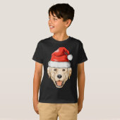 Labrador Santa Hat Christmas Labrador T-shirt (Voorkant volledig)