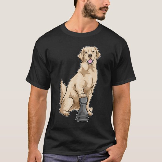 Labrador Schaakstuk Pion Schaken T-shirt (Voorkant)