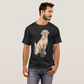 Labrador Schaakstuk Pion Schaken T-shirt (Voorkant volledig)