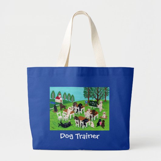 Labrador School Grote Tote Bag (Voorkant)