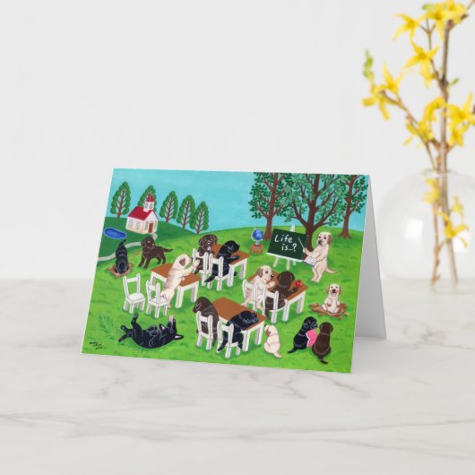 Labrador School Kaart (Gele Bloem)