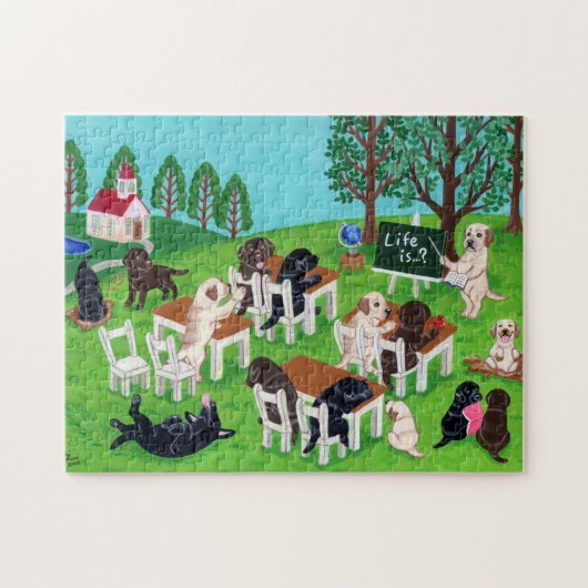 Labrador School Legpuzzel (Horizontaal)