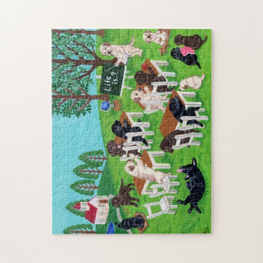 Labrador School Legpuzzel (Verticaal)