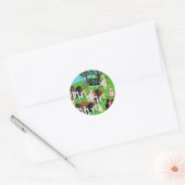 Labrador School Ronde Sticker (Envelop)