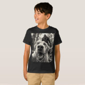Labrador Selfie met grote voet plezier Hondenliefh T-shirt (Voorkant volledig)