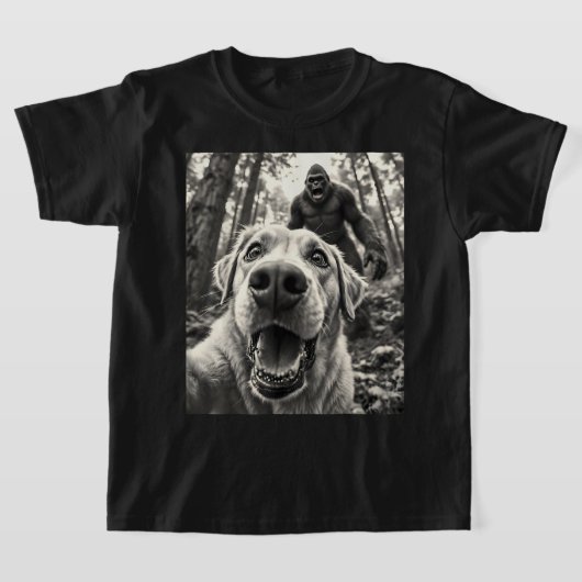 Labrador Selfie met grote voet plezier Hondenliefh T-shirt (Laagn)