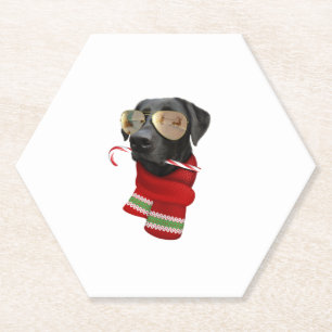 Labrador Shirt kerstcadeaus Hondenliefhebbers Lab  Kartonnen Onderzetters