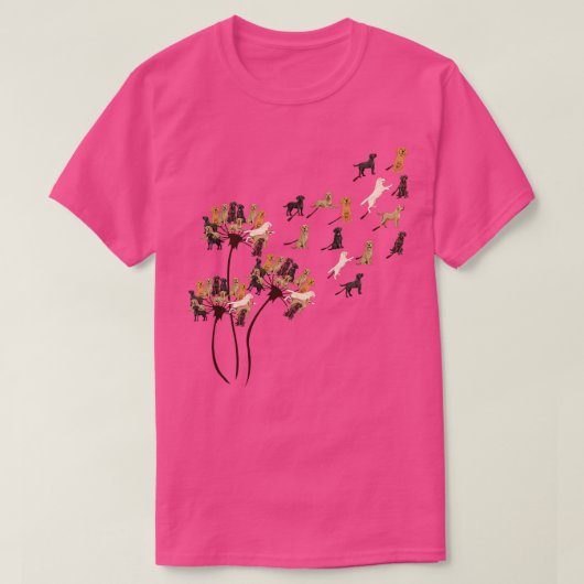 Labrador Shirt Paardebloem Labrador Lover (Design voorkant)