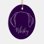 Labrador Sierade (Om Logo) Keramisch Ornament (Rechts)