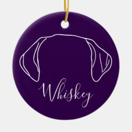 Labrador Sierade (Om Logo) Keramisch Ornament
