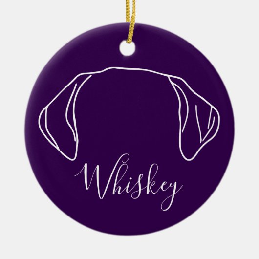 Labrador Sierade (Om Logo) Keramisch Ornament (Voorkant)