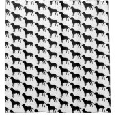Labrador Silhouette Shower Curtain Douchegordijn (Voorkant)