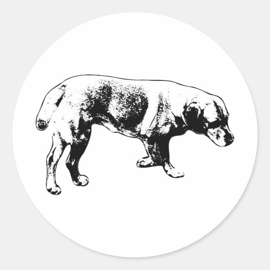 Labrador Silhouette Sticker (Voorkant)