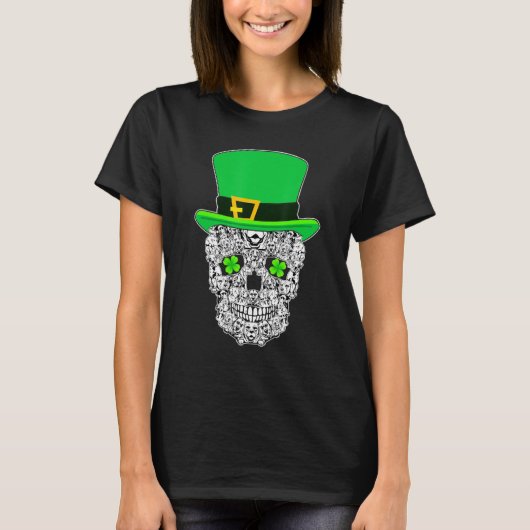 Labrador Skull Dog St Patricks Day T-shirt (Voorkant)