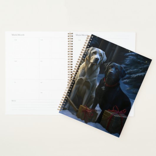 Labrador Sneeuw Slede Kerst Decoratie Planner (Display)