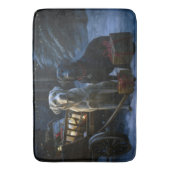 Labrador Snowy Sleigh Kerst Decor Badmat (Voorkant Verticaal)