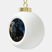 Labrador Snowy Sleigh Kerst Decor Keramische Bal Ornament (Rechts)