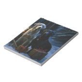 Labrador Snowy Sleigh Kerst Decor Notitieblok (Linkerzijde)