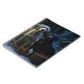 Labrador Snowy Sleigh Kerst Decor Notitieboek (Linkerzijde)