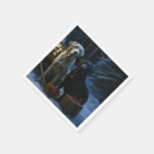 Labrador Snowy Sleigh Kerst Decor Servet (Hoek)