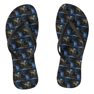 Labrador Snowy Sleigh Kerst Decor Teenslippers