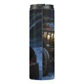 Labrador Snowy Sleigh Kerst Decor Thermosbeker (Achterkant)