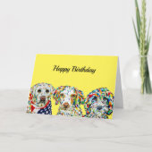 Labrador Spaniel Sheepadoodle Birthday Card Kaart (Voorkant)