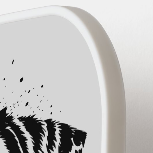 Labrador Splash Art Zwart Pickleball Paddle (Links Detail)