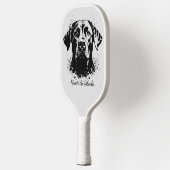 Labrador Splash Art Zwart Pickleball Paddle (Links)