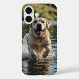 labrador splash iPhone 16 hoesje