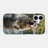 labrador splash iPhone 16 hoesje (Achterkant horizontaal)