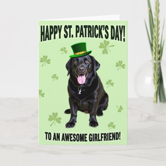 Labrador St. Patricks Dag Kaart (Voorkant)
