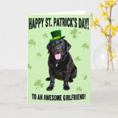 Labrador St. Patricks Dag Kaart (Gele Bloem)